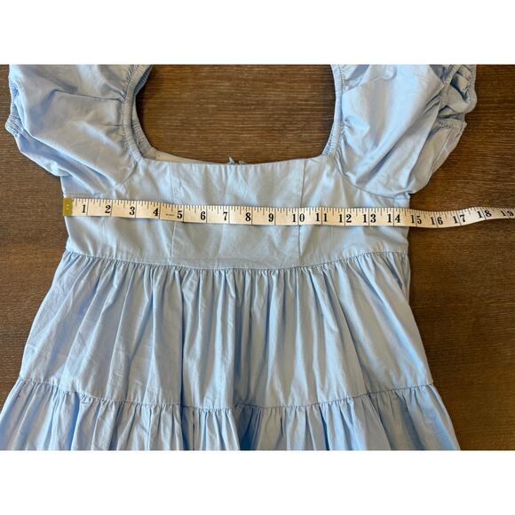BARDOT Junior Light Blue Babydoll Mini Cotton Dress Girls size 14 - Picture 6 of 7